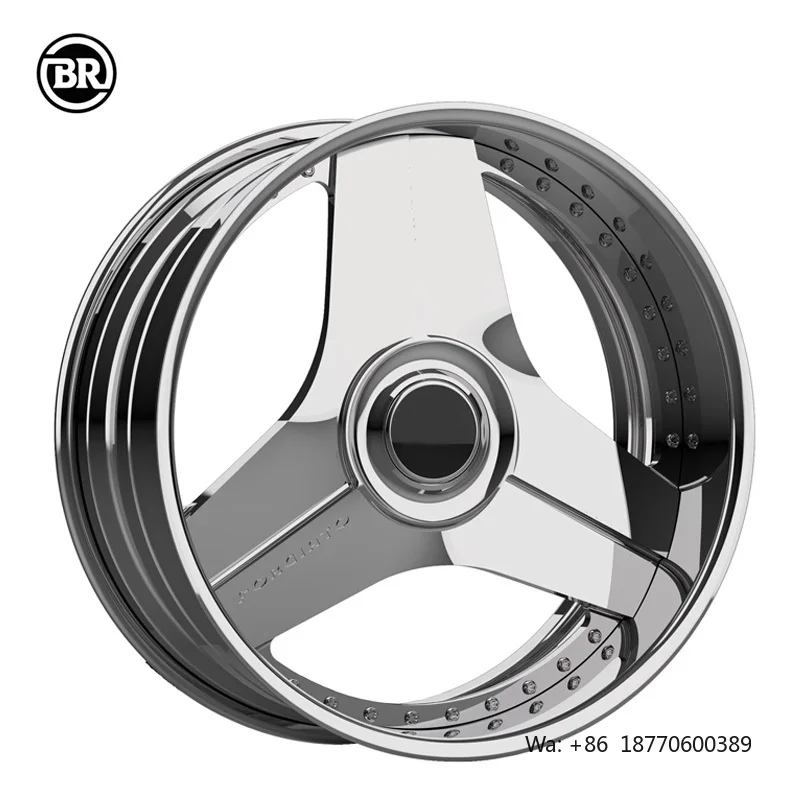 Classic 3-Spoke Style 22x12  Forged Wheels | 18-24Inch | 5x112 5x114.3 5x120 5x130 | for 911, Model S  RC