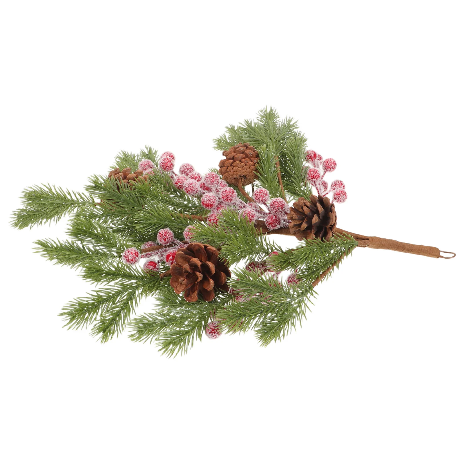 

Christmas Needle Branch Swag Wall Hanging Decor Artificial Pine Branch Door Pendant Faux Plant For Indoor Outdoor Teardrop