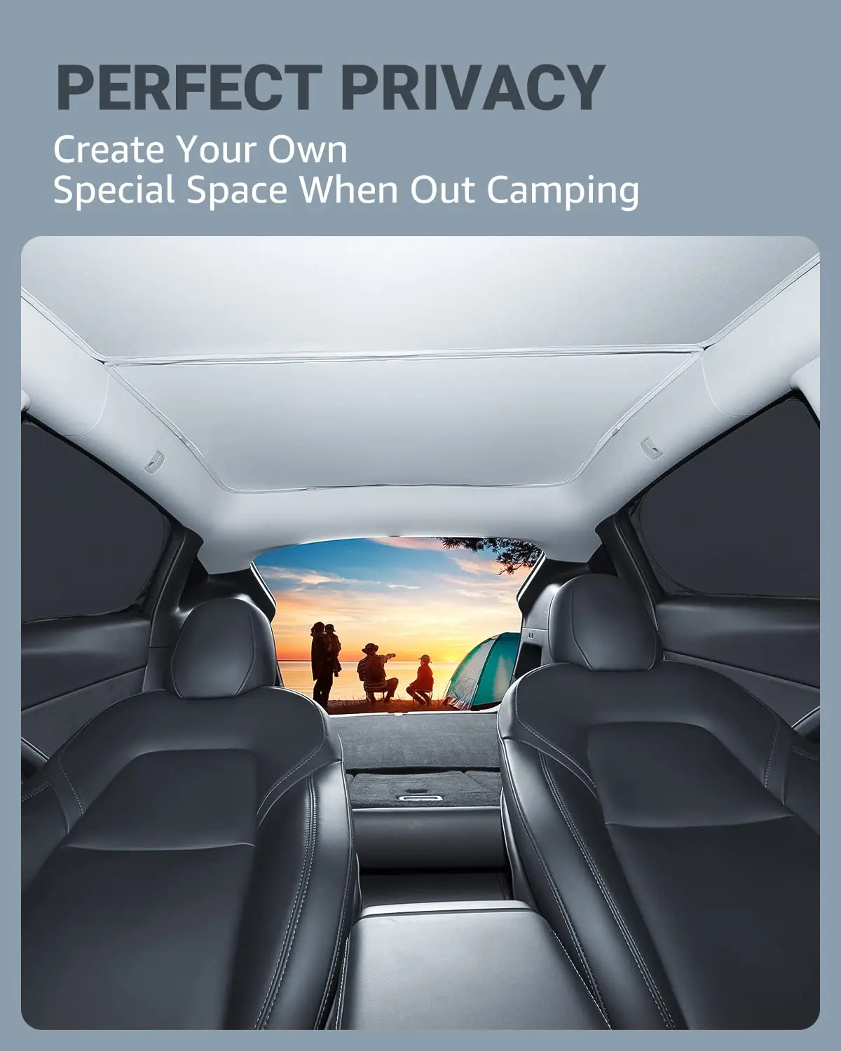 Heat Insulating Privacy Full Blackout Window Sun Curtain Side Window Sun Shade Car Interior Accessories Perfect For Tesla Model view 5