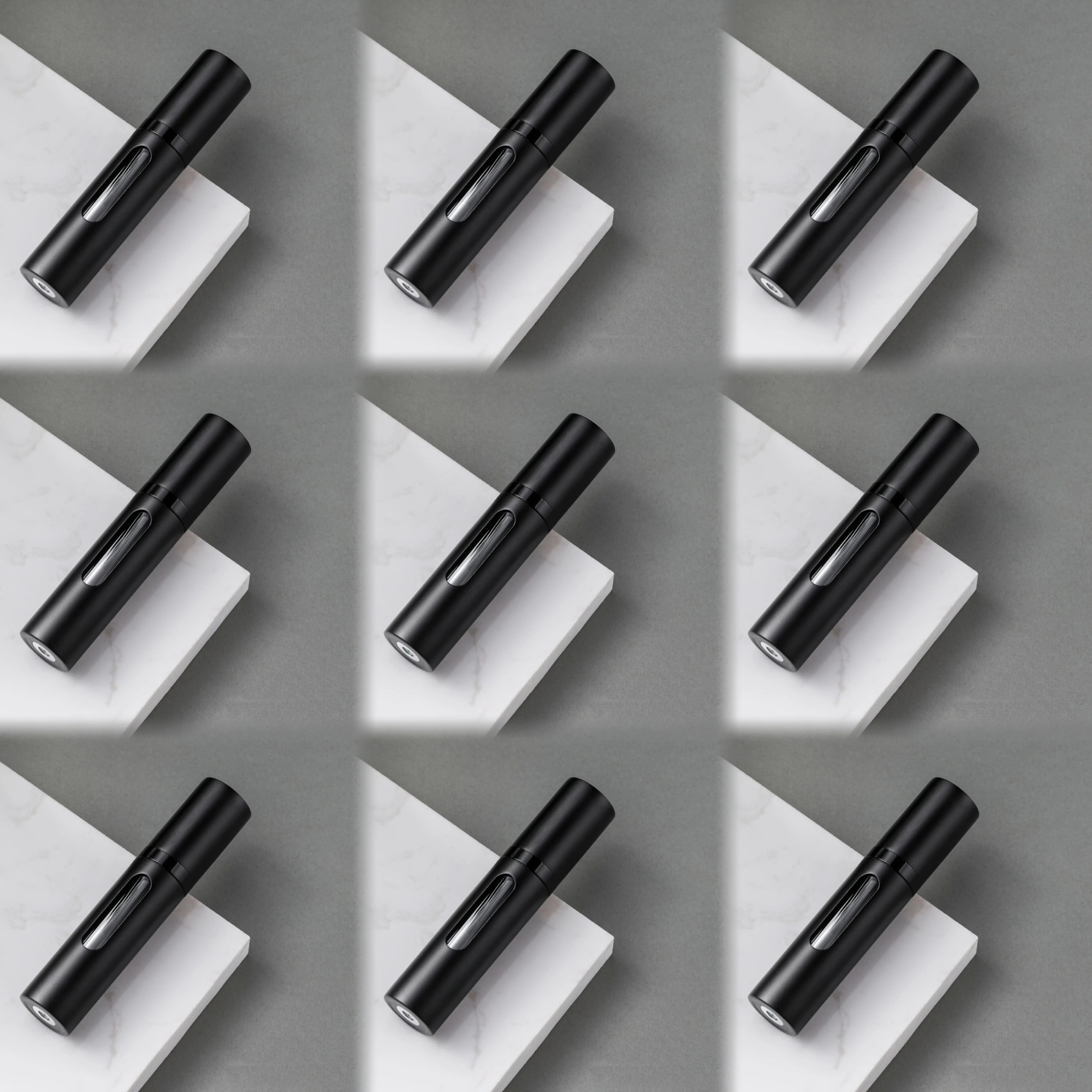 Flacone spray per sub bottiglia di profumo con rivestimento in vetro da 10 ml, guscio in lega di alluminio, ugello nano nebulizzatore