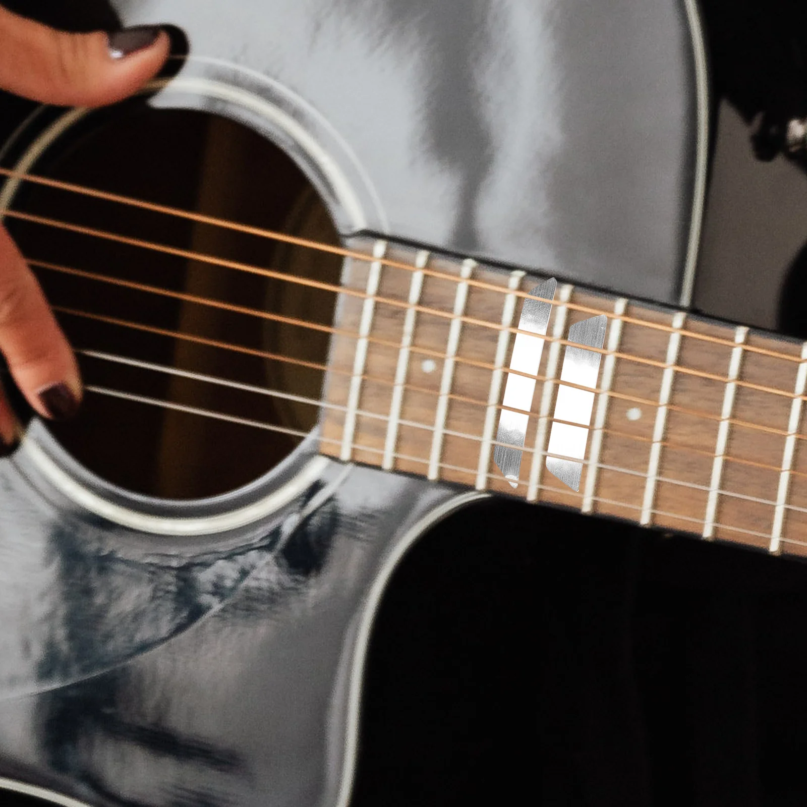 4 hojas de pegatinas para diapasón de guitarra, pegatinas autoadhesivas con estampado transparente para mapa de notas, decoración para bajo acústico eléctrico