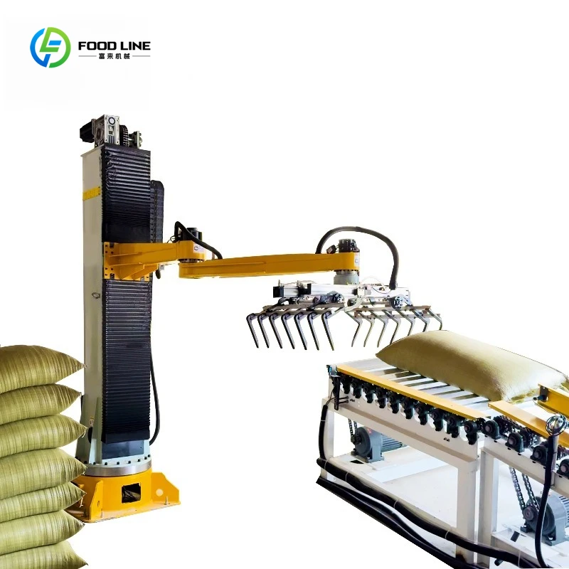 Custom Industrial High-Speed Palletizer,25kg/50kg Sand Bagged Carton Mechanical Arm Robot Column Multi-Line Packaging Line