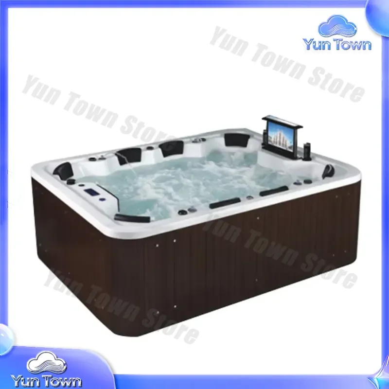 for RS058B 8 Person Acrylic Whirlpool Bathtub Hydromassage Spa Tub Swimming Pool Bath Tub for Home Bathroom Renovation Modern