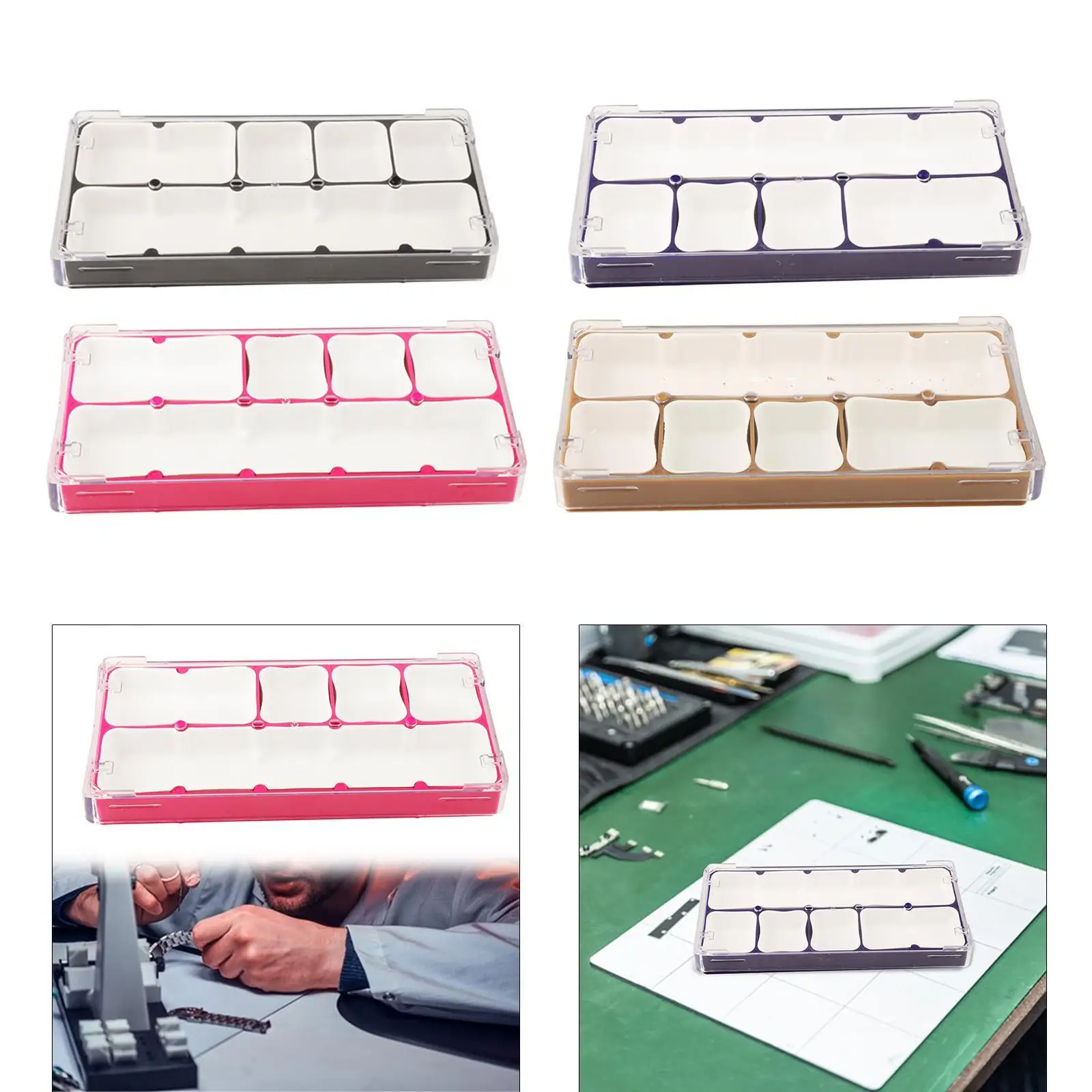 Watch Parts Storage Organizer for Movement And Tools, Container for Watch Accessories