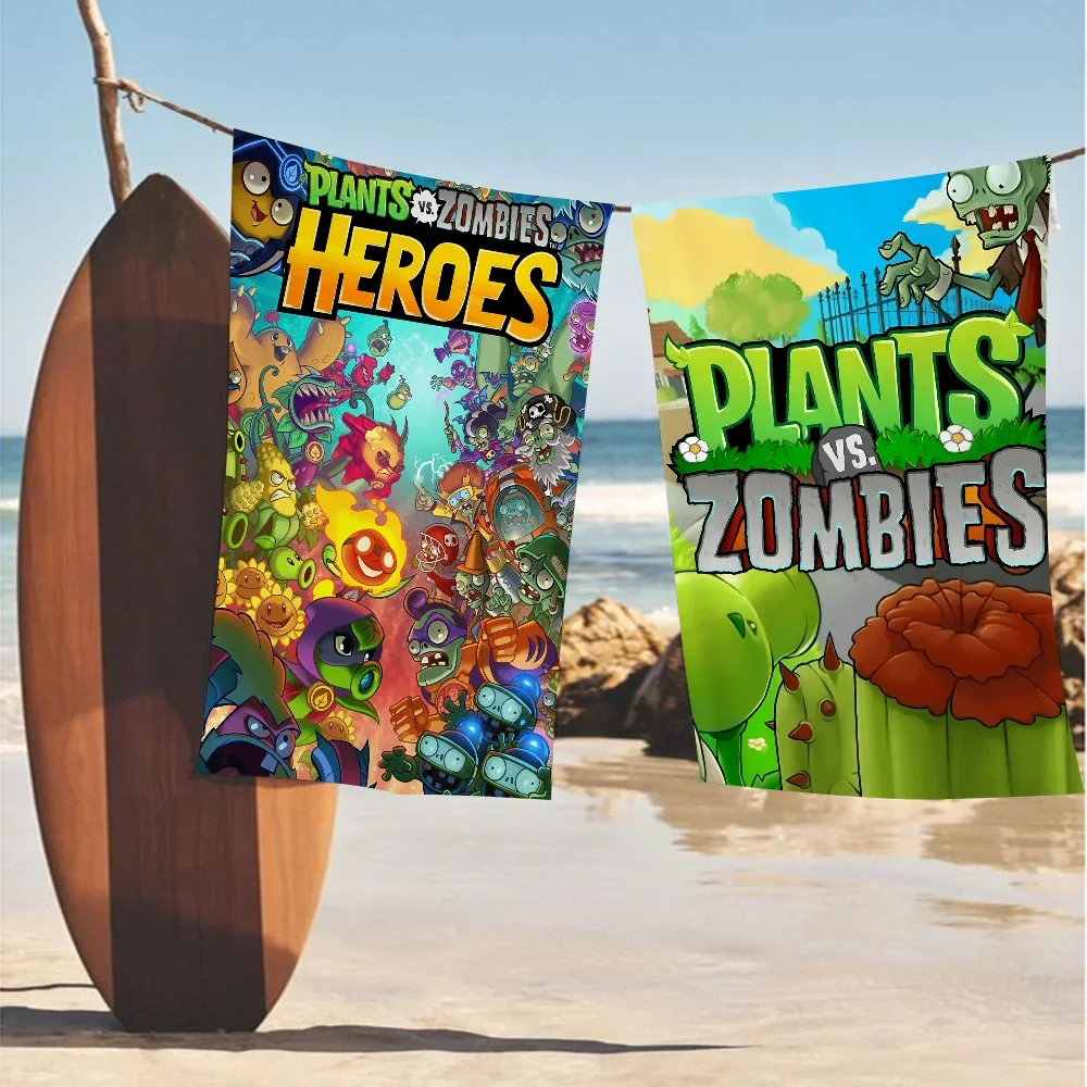 P-Plants Vs Zombies Big Microfiber Beach Towels Quick Dry Towel Sand Beach Towels Pool Towel For Travel Swim Pool Yoga