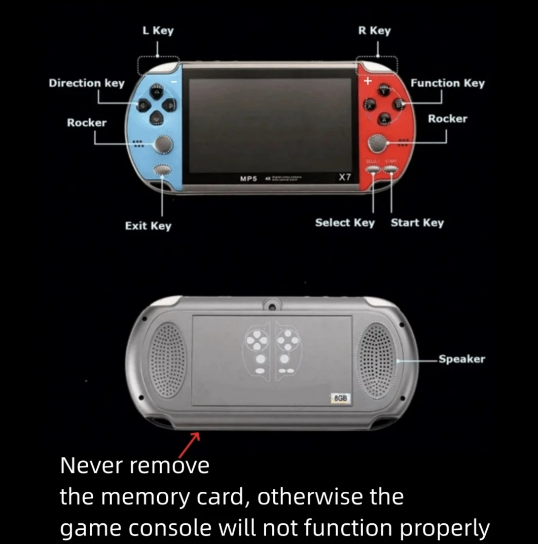 X7 Handheld Game Console 4.3 Inch Handheld High Definition Screen with Clear Video Built in Many Arcade Games Retro Games image 6