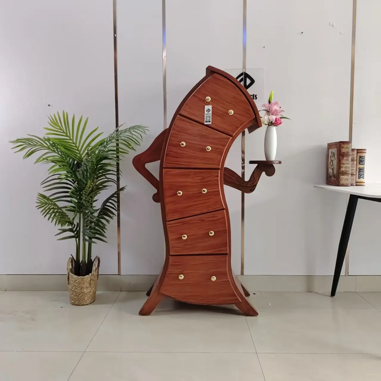 

142X72CM Factory Wooden Bedroom Storage Cabinet Light Luxury Modern Living Room Side Corner Table Five-Drawer Chest Dropshipping