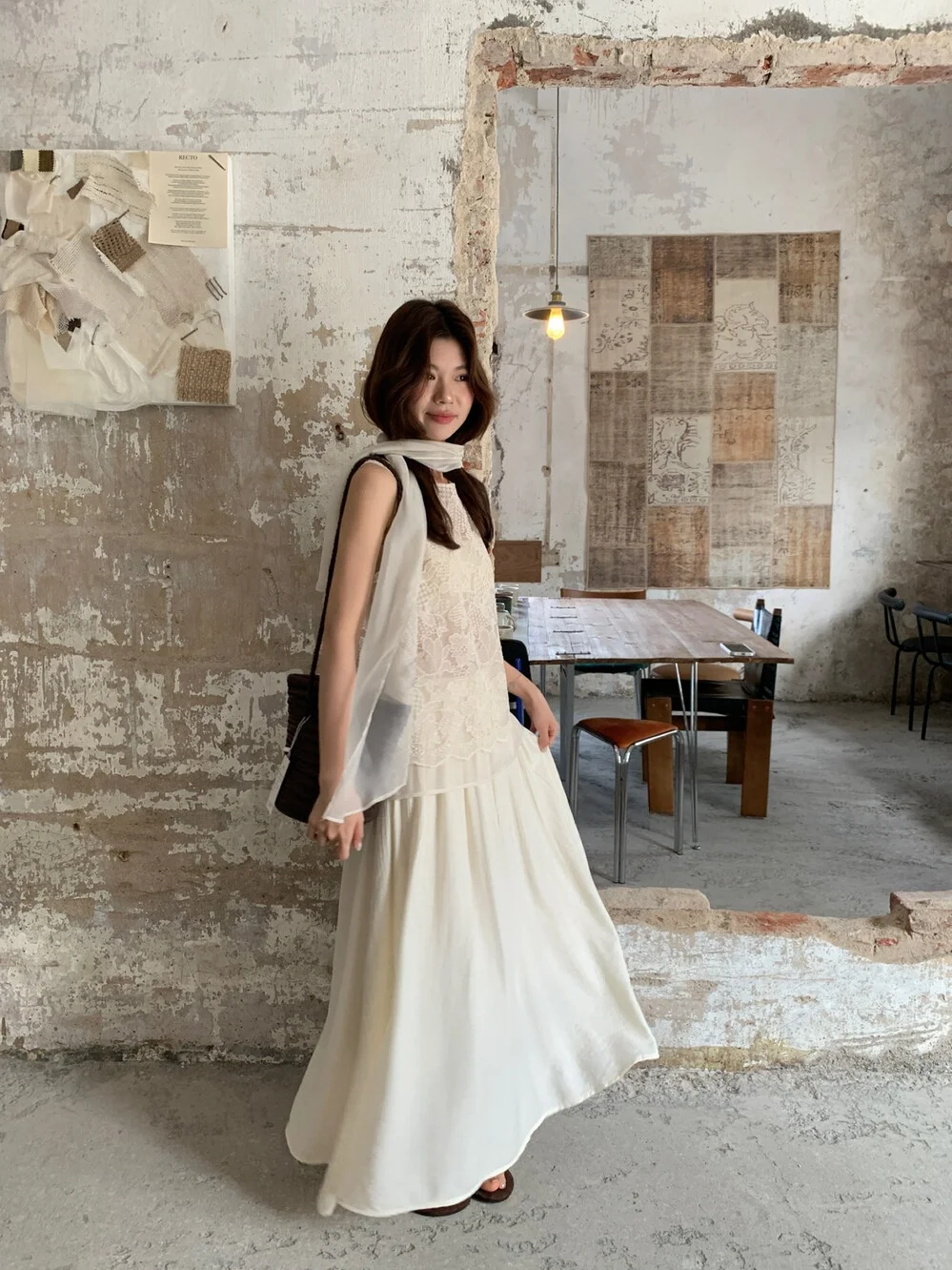 

Korean Style Sweet Atmosphere Hollow Embroidery Vest Skirt Two-Piece Set with Sash Women's Fashion Summer Outfit