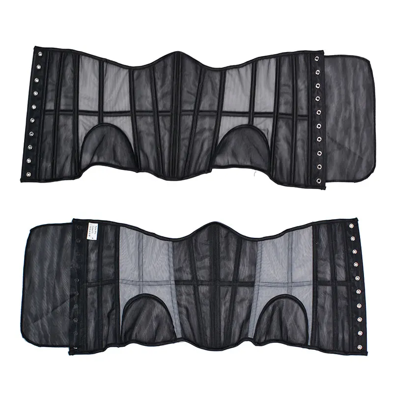 Mesh Breathable Corset Women Sexy Bustier Waist Cincher Slimming Body Shaper Plus Size Underbust Corselet Black Clubwear