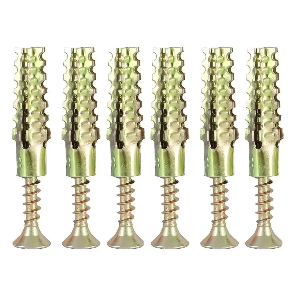 Tree Shaped Expansion Screw Serrated 5*30/6*32 Self Tapping Screws Heavy Duty Carbon Steel Metal Expansion Tube Plaster Wall