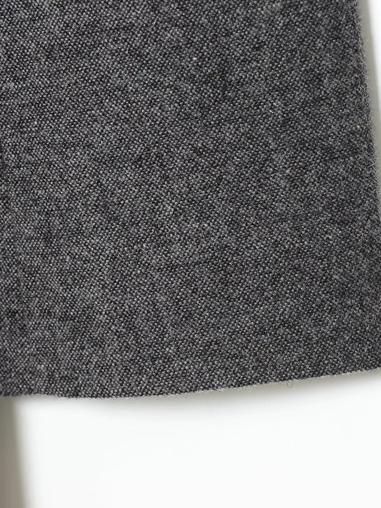 Europäischer und amerikanischer Stil 2025, neue Damenbekleidung, einfache langärmelige Anzugjacke mit Gürtel und Schlitzhose