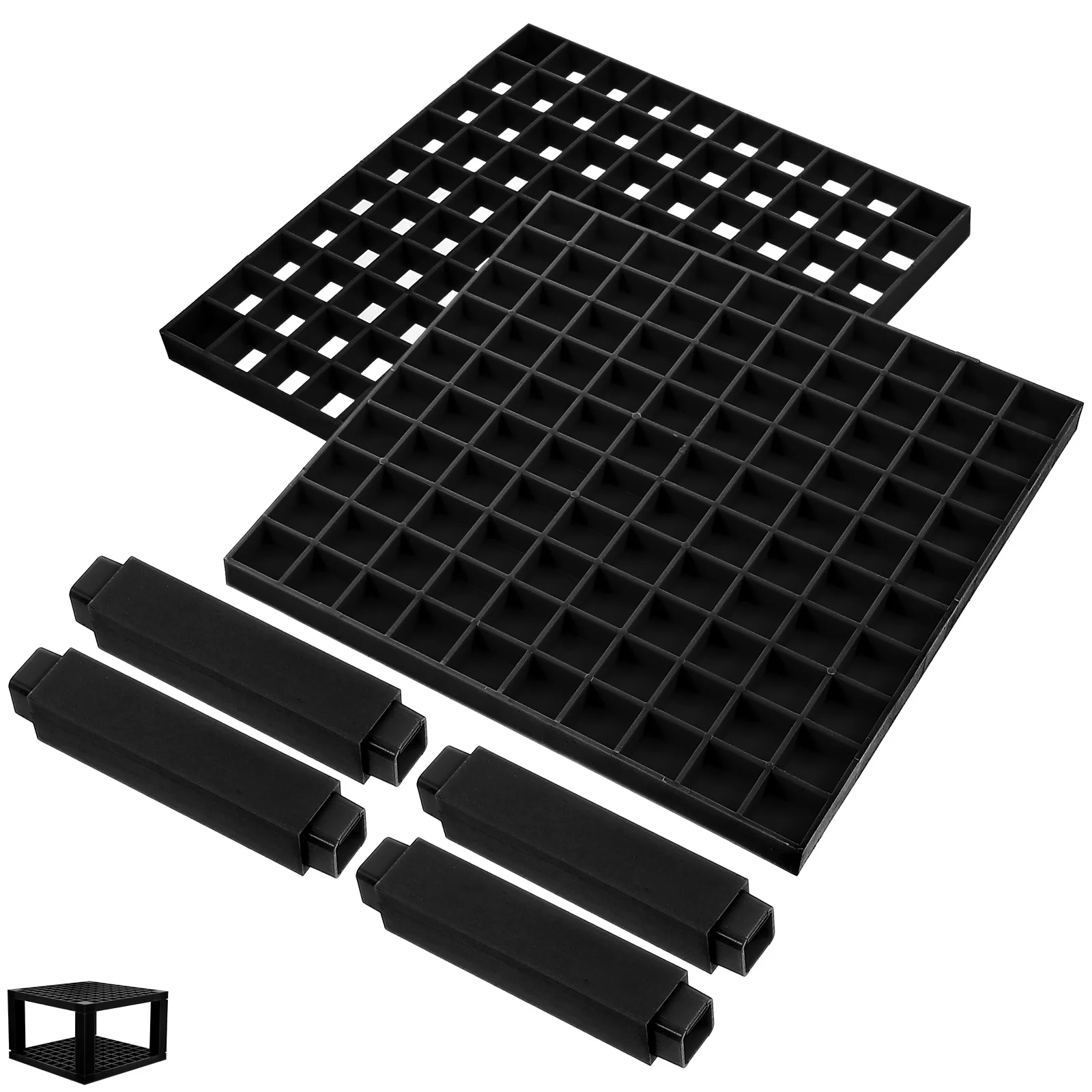 

96 Holes Pen Holder Black Color PP Material Paint Brush Storage Box Pencil Marker Organizer Desk Craft Office Supplies
