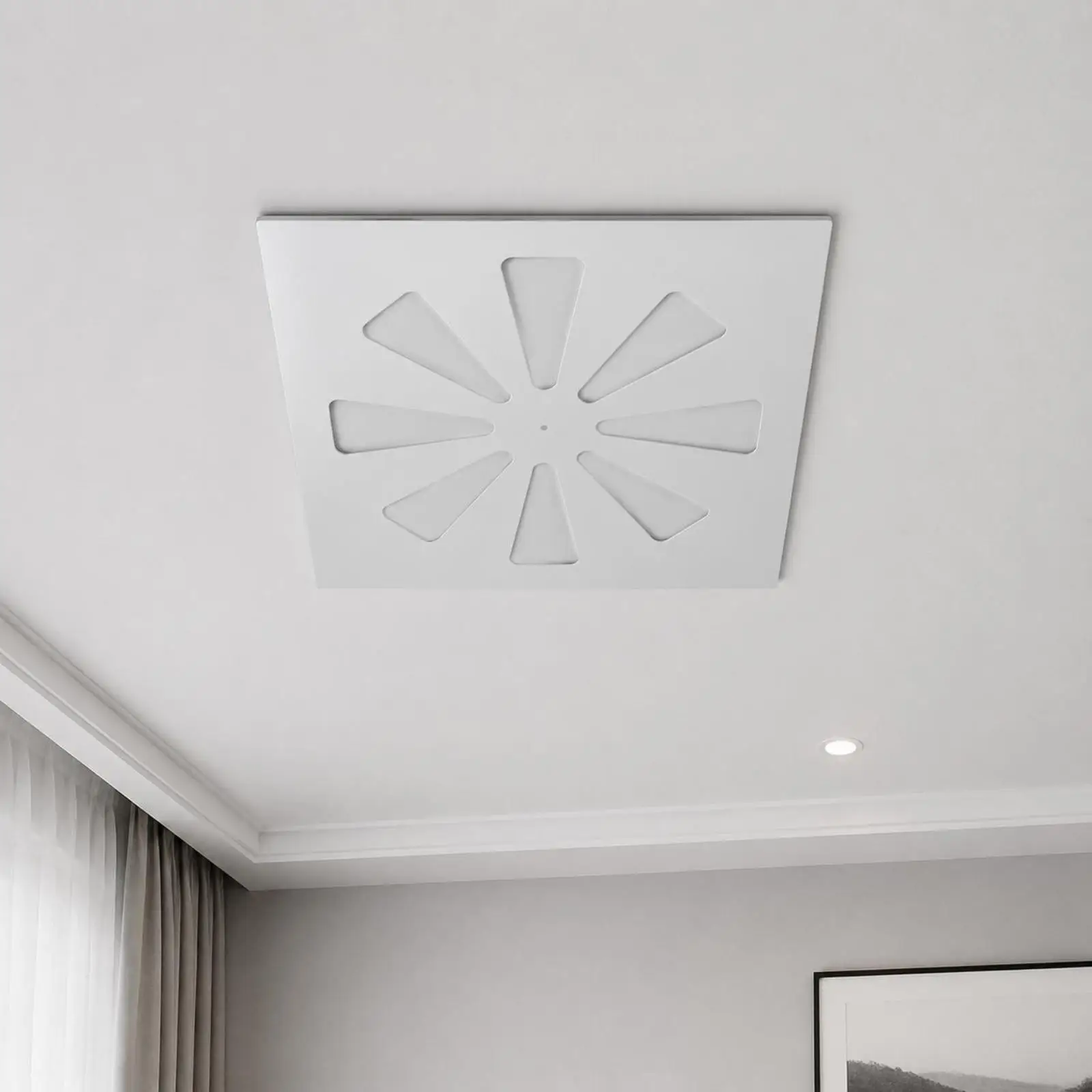 Adjustable Ceiling Air Vent Cover Metal Finish Home Ventilation Energy Saving