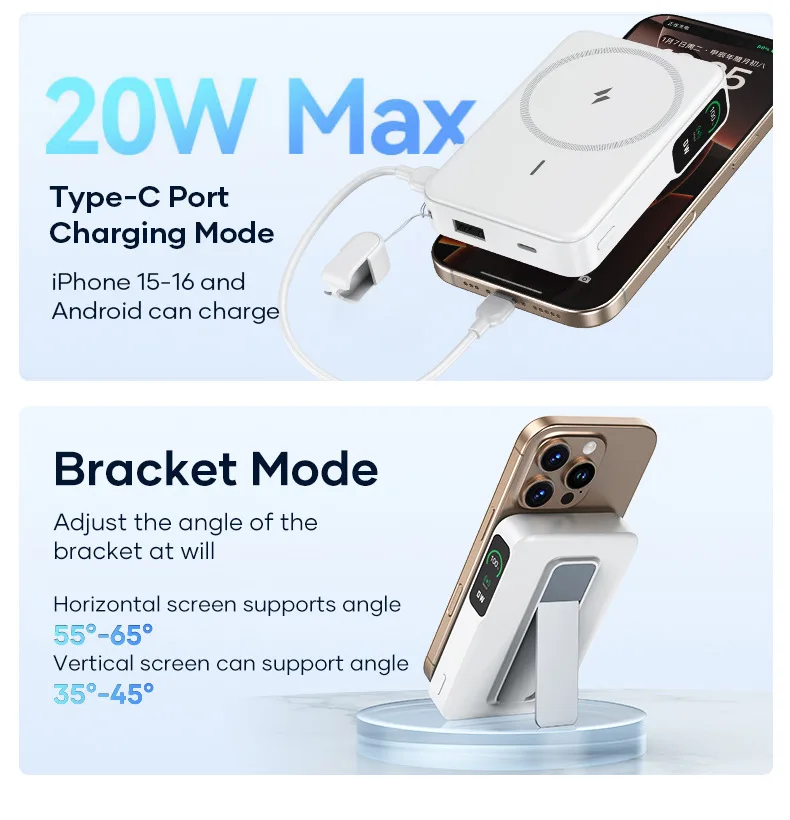 Xiaomi Magnetic Power Bank 10000mAh Certified 22.5W Ultra Fast MagSafe Portable Battery Pack for iPhone 12 13 14 15 Pro Max