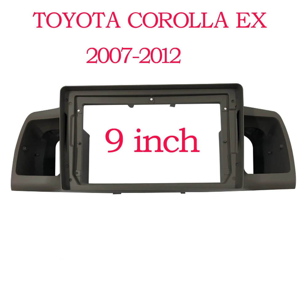 WQLSK 2 DIN 9 inch Car Radio Fascia Panel For TOYOTA Corolla EX 2007-2012 2013+ Stereo Dash Frame Android Power Adapter