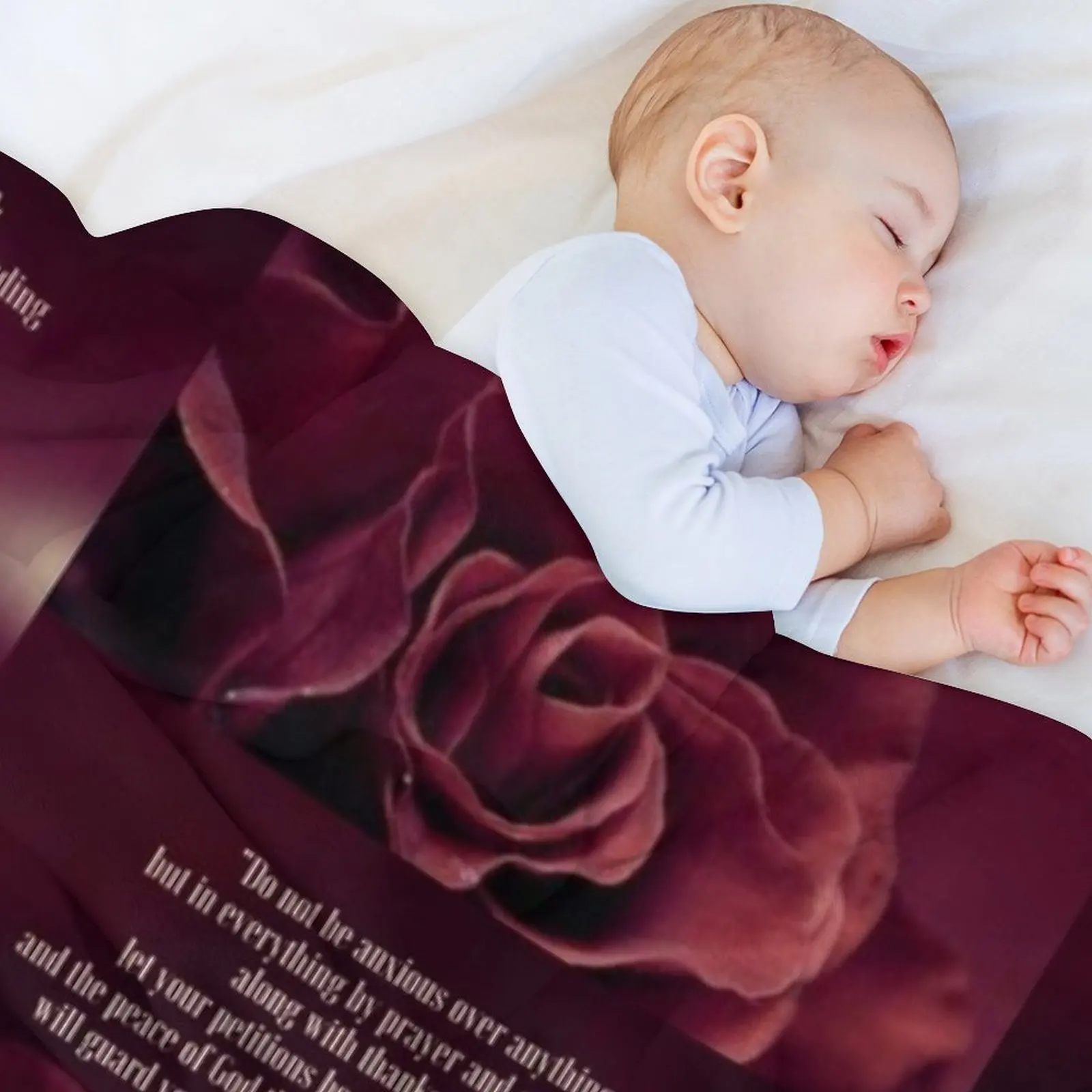 فيليبيانز 4:6,7 رمي بطانية هدية شخصية لينة كبيرة للأريكة الفاخرة رمي البطانيات