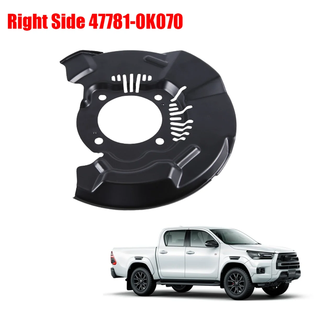 

Front Brake Disc Dust Cover Splash Panel for Toyota Hilux 2008-2012 Right 47781-0K070