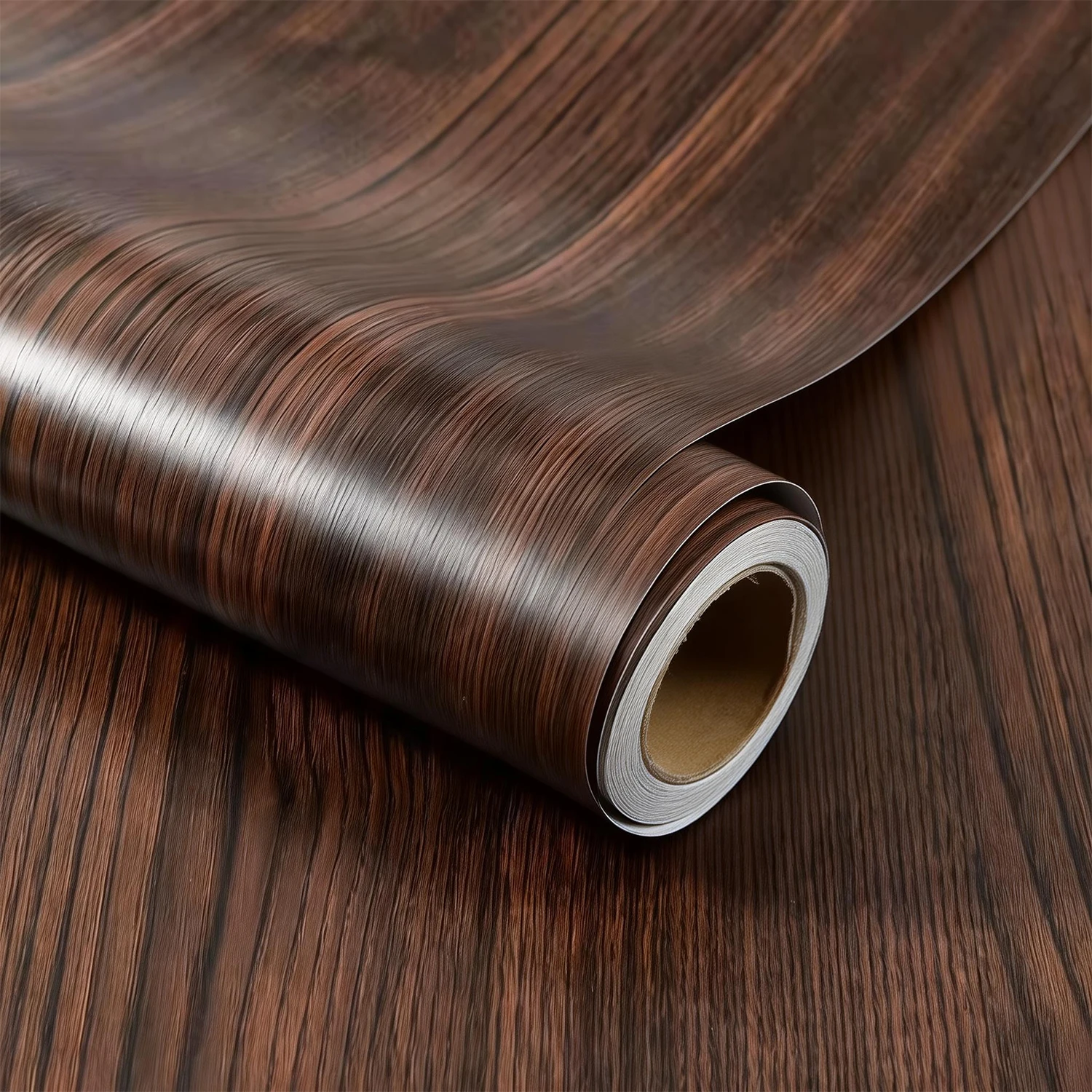 40CM Roll Material Wood Grain Self-adhesive Wallpaper Floor Sticker Background Wall Decoration Bedroom Kitchen Waterproof