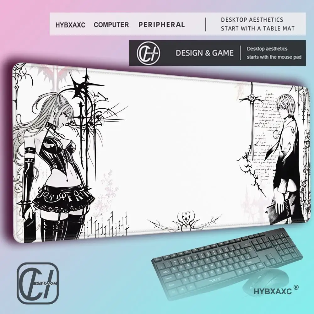 New Misa Amane Light Yagami Desk Mat Death Note Anime Mousepad Computer Gamers Lock Edge Mouse Pad Gaming E-sports Keyboard Pads
