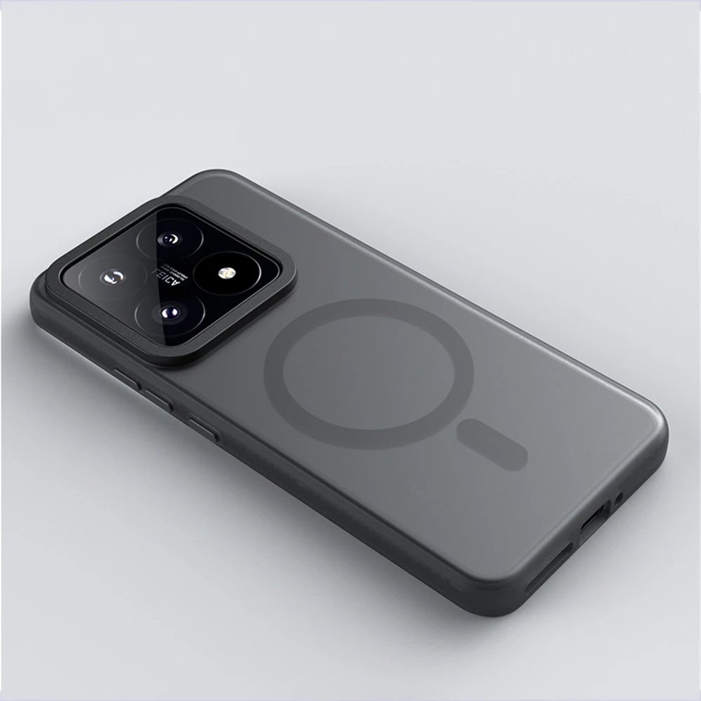 Luxury Matte Translucent Magnetic Wireless Charging Case For Xiaomi Mi 15 Mi 14 Pro Ultra Mi15 Pro Shockproof Armor Bumper Cover