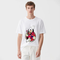 2025 Men's Disney Pluto Sailor 2D Printed Cotton T-shirt Casual High Quality Creative Sweat Absorbing Breathable Neutral T-shirt