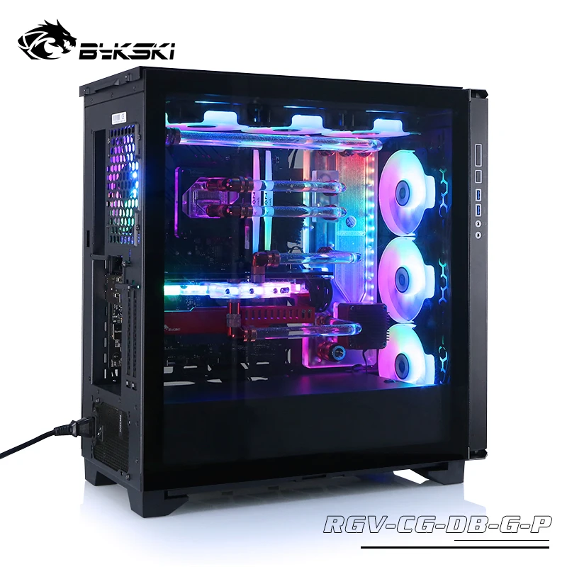 BYKSKI Acrylic Board Water Channel Solution Use for COUGAR DARKBLADER-G/-S Case / Kit for CPU and GPU Block / Instead Reservoir