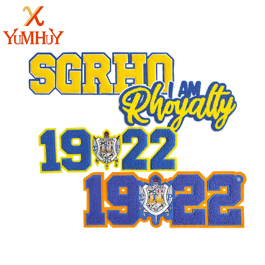 Sigma Gamma Rho1922 Iron Towel Embroidered Patch 8-piece Set Wholesale - Greek Letter Club Custom Coat Pillow Decoration
