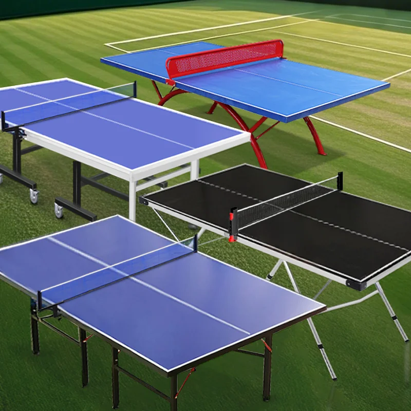 

Indoor & Outdoor Foldable Table Tennis High-Quality Various Thickness Pingpong Tables With Rackets and Installation Tools