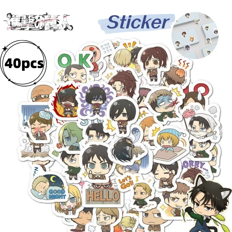 진격의 거인 아르민 아를트 에렌 예거 애니메이션 만화 장식 스티커, 맞춤형 DIY 그래피티 방수 스티커