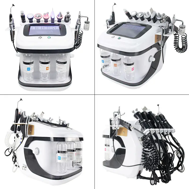 10 In 1 Beauty Machine Portable Oxygen Jet Aqua Peeling Facial Blackhead Removal Facial Cleaning Hydro Microdermabrasion Machine