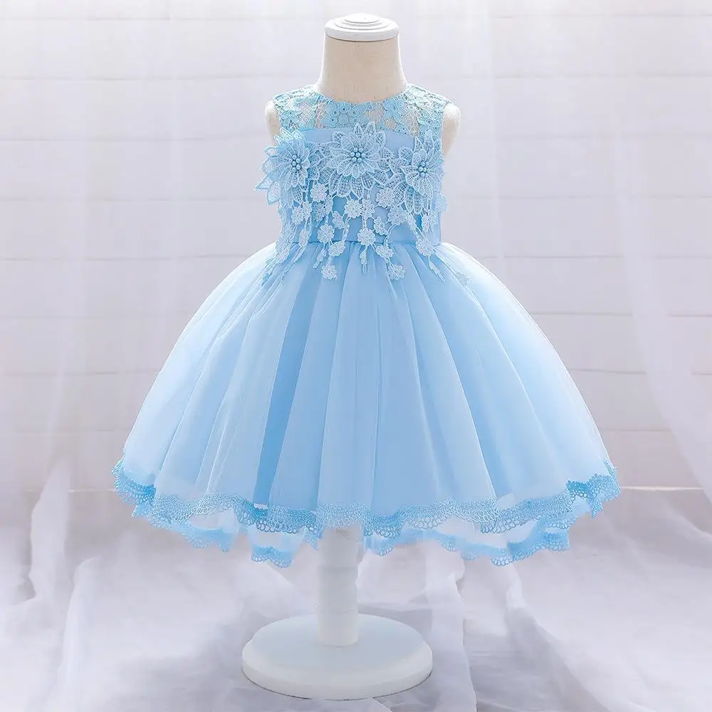 

Infant Baby Baptism Dress For Girls Summer Clothes Toddler 1st Birthday Princess Party Dresses Lace Girl Wedding Custumes T1938