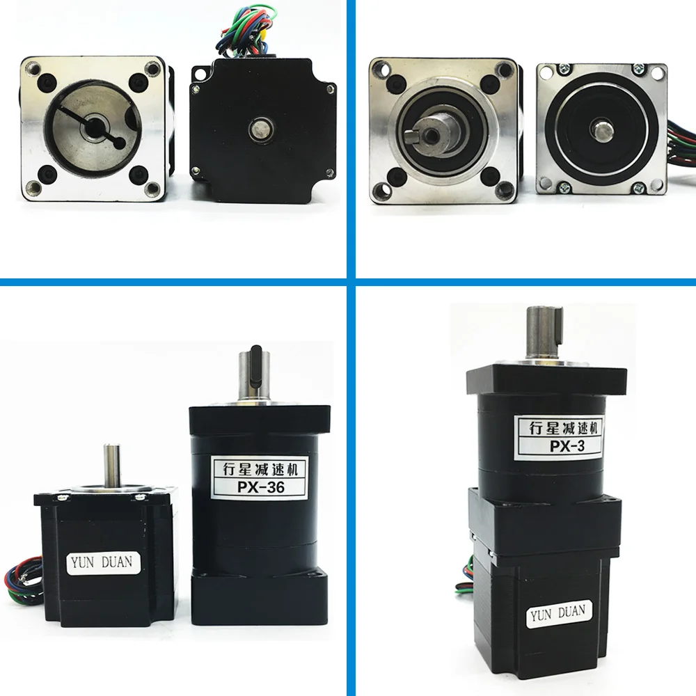 Nema23 relação de engrenagem da caixa de engrenagens planetária 3:1 4 5 ~ 60:1 px57 redutor planetário para motor de passo nema 23 4a 1.8 graus 1.2nm ferramentas cnc