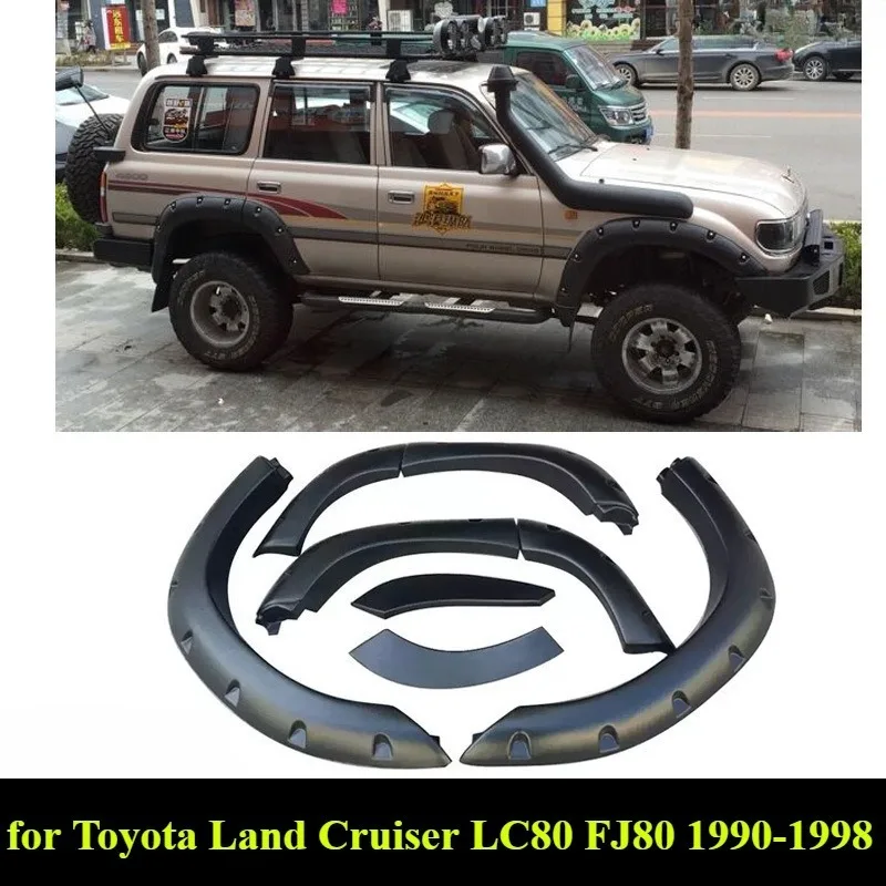 

Защитные накладки на колесные арки (расширители) для Toyota Land Cruiser LC80 FJ80 1990-1998, внешний аксессуар, брызговики