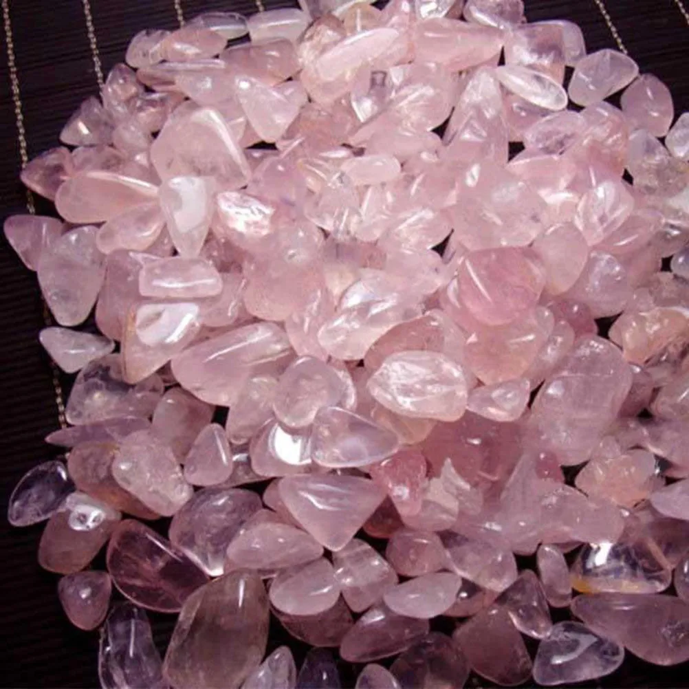 50G Pink Polished Tumbled Crystal Stone Natural Healing Gravel for DIY Crafts Aquarium Purifier Home Feng Shui Decor Living Room