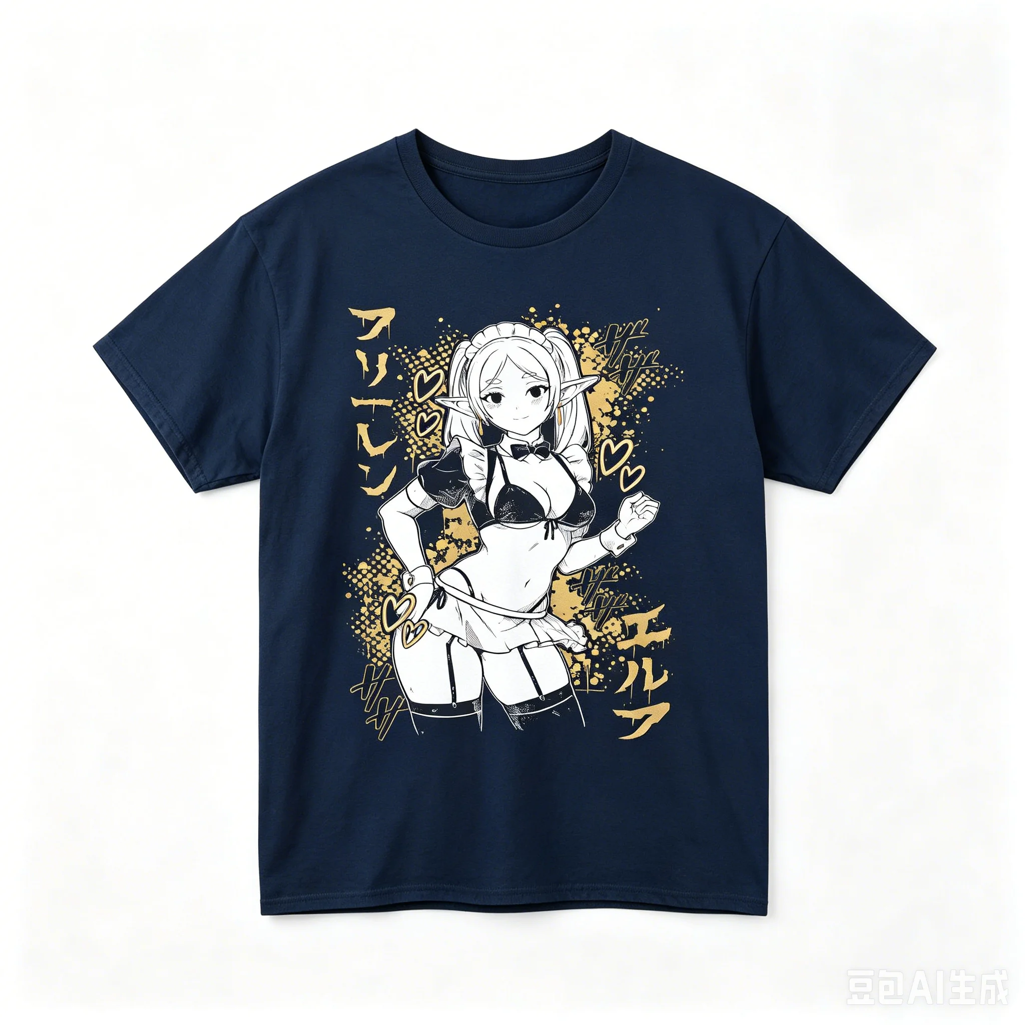 Camiseta Negra Oversize de Alg - Frieren Anime Merchandise reseña y precio