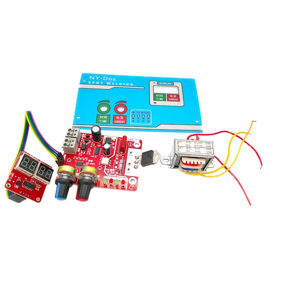 

Spot Welding Machine 9V 40A Current Adjustable DIY Controller Panel Time and Current Control Function 220V