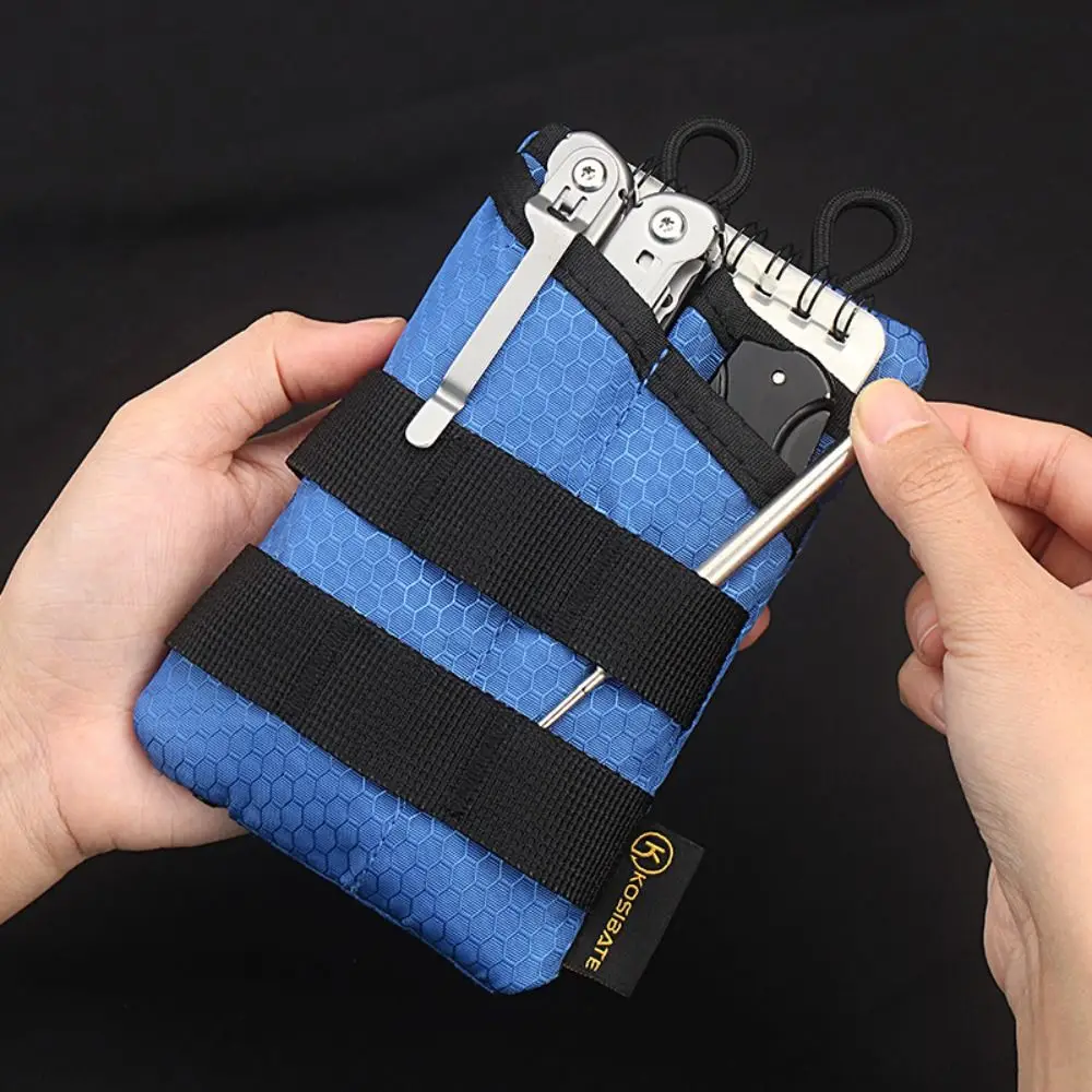 4 Pockets EDC Pocket Organizer with Shoulder Strap Daily Carry EDC Pouch Wallet Multifunctional Durable