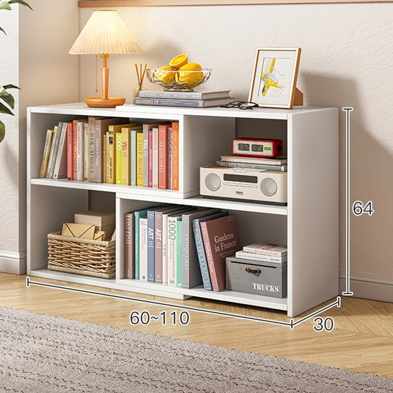 Library Scalable Bookcases Wooden Standing Student Simple Plant Elegant Corner Open Bookshelf Makeup Estanteria Nordic Furniture