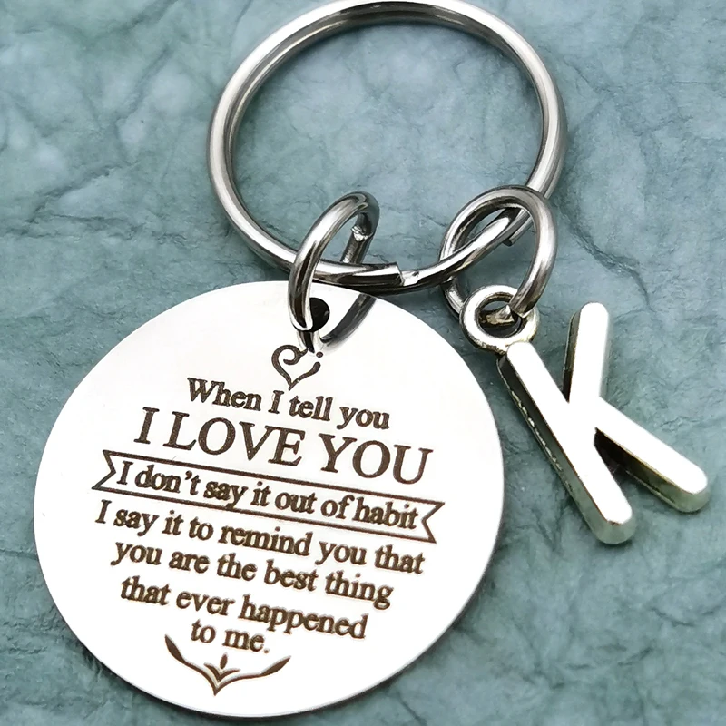 Anniversary Keychain for Wife Husband Couple Valentines Day Christmas Birthday Wedding Gifts for Boyfriend Girlfriend