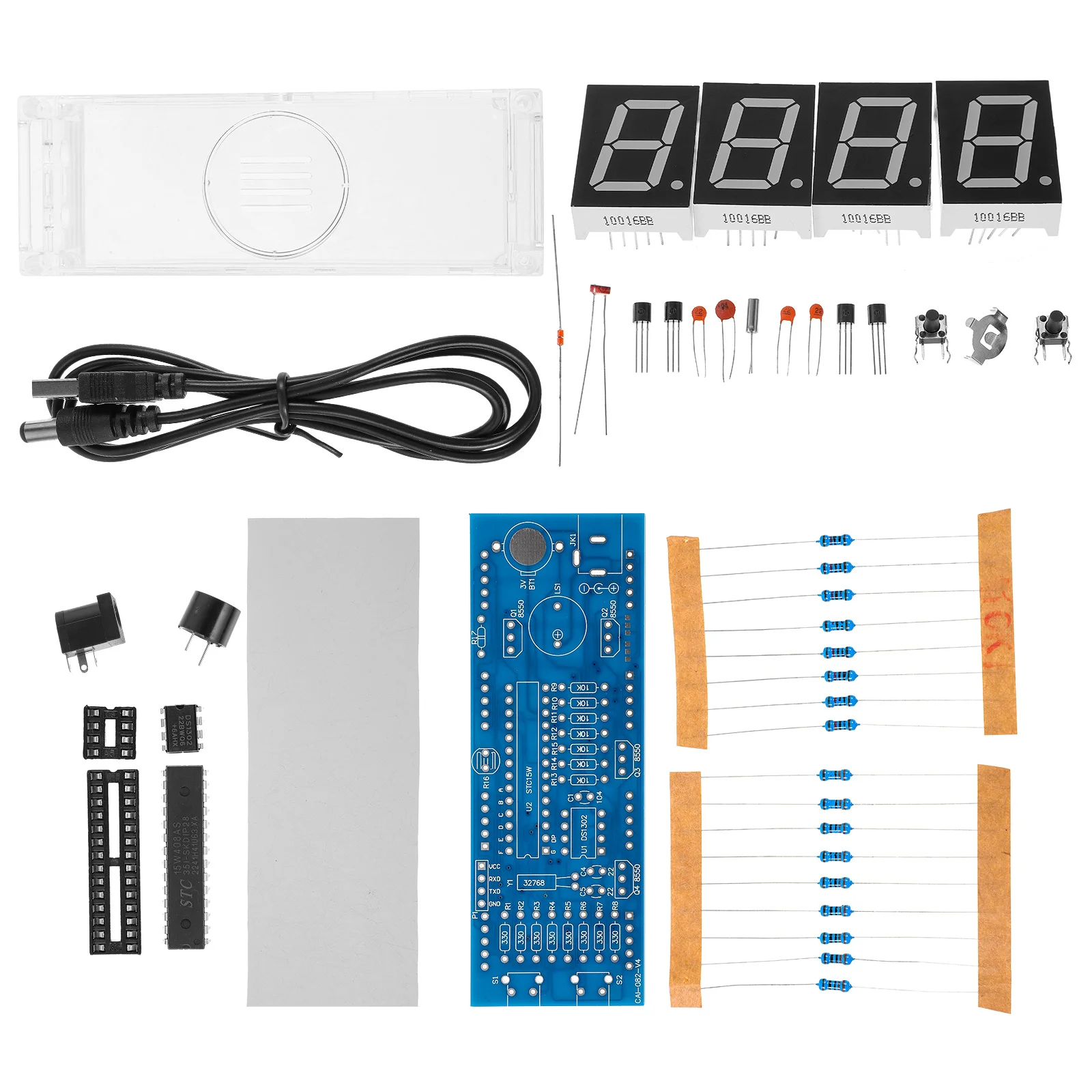 

1Set Scm LED Digital Clock DIY Kit Components Easy to Use Premium Material No Harmful Substances