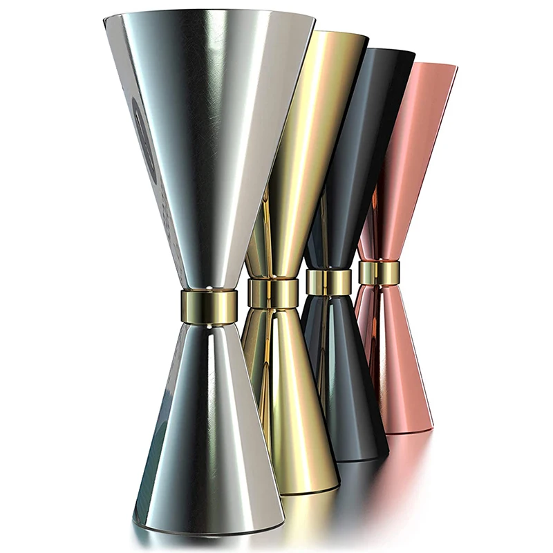 Jigger de cóctel de acero inoxidable, herramientas de Bar, medidas, accesorios de Bar
