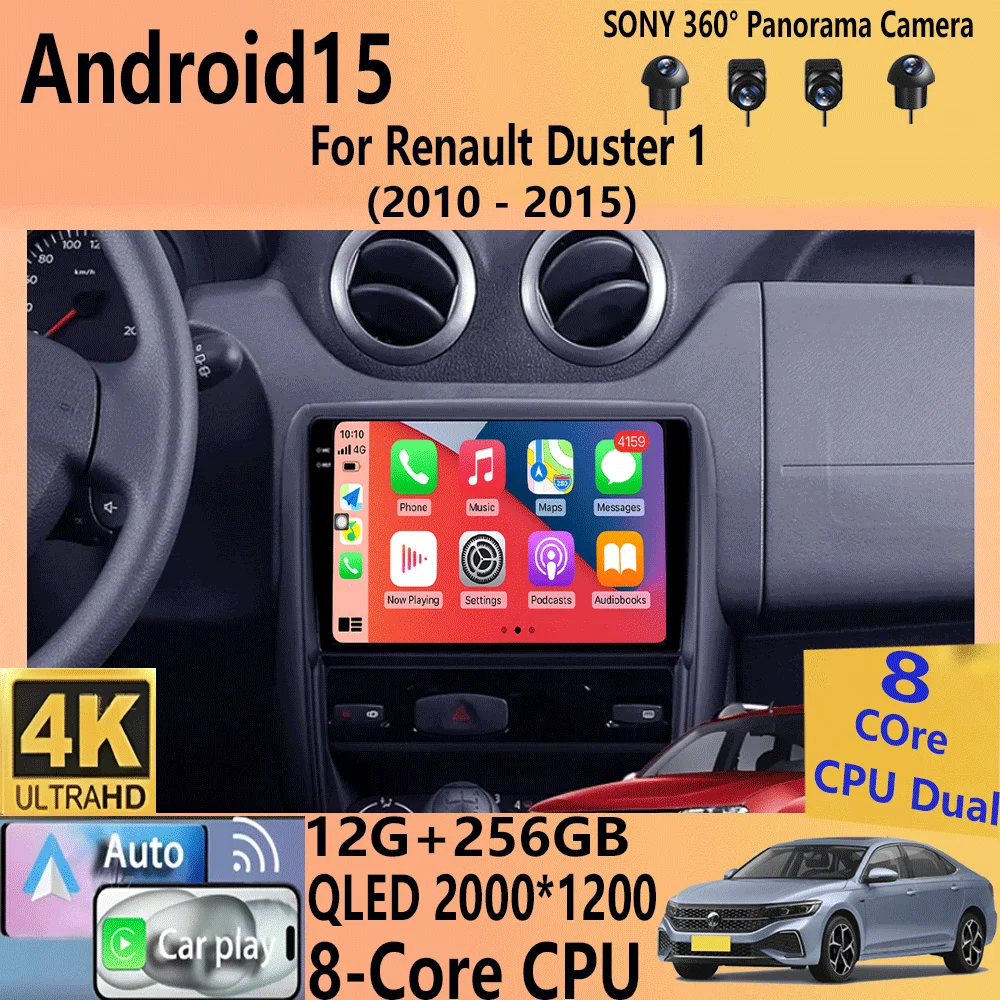 

Car Radio Android 15 For Renault Duster 1 2010 - 2015 For Nissan Terrano 2014 - 2020 Navigation GPS Multimedia Player Stereo BT