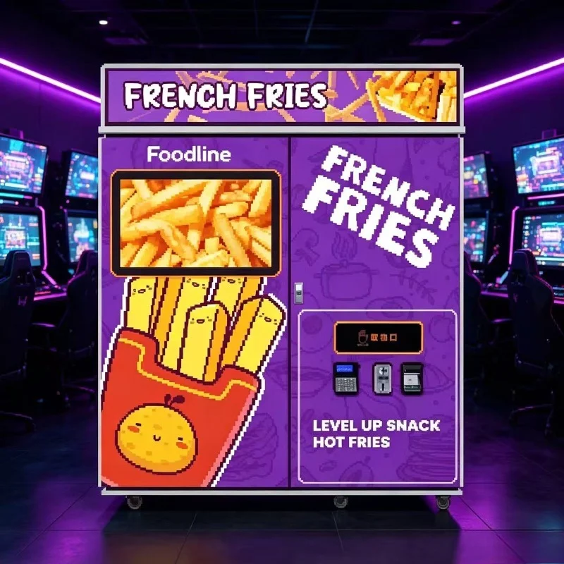 FL Industrial French Fry Vending Machine Multi‑payment Hot Fried Snack Self‑service Vending Machine For Exhibition Hall