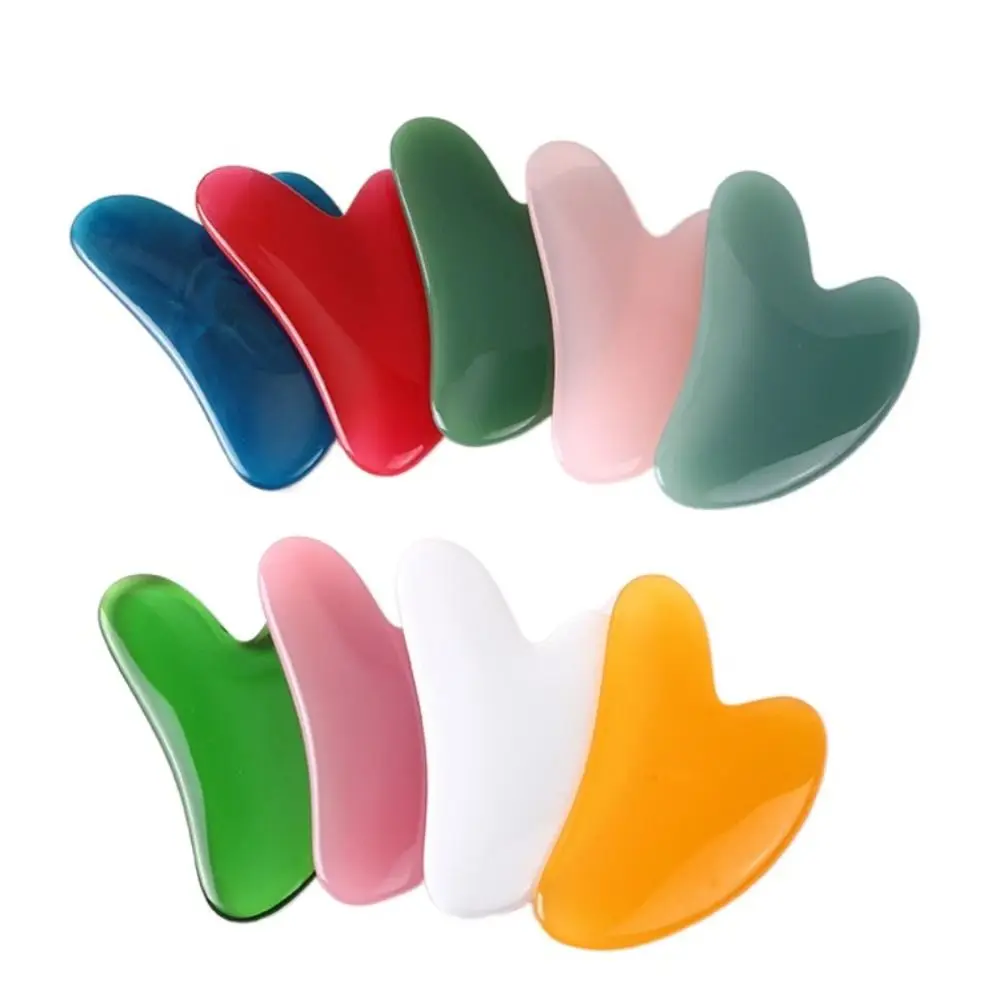 휴대용 레진 마사지 보드 수동 스킨 스크래핑 괄사 플레이트 스파 마사지기 얼굴 목 등 몸 다리 스크래퍼 도구