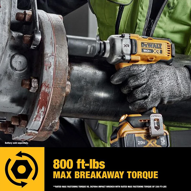 DEWALT 브러시리스 전기 렌치, 자동차 수리, 리튬 배터리 임팩트 렌치, 1084Nm 공압 캐논 타이어 제거, DCF892, 20V