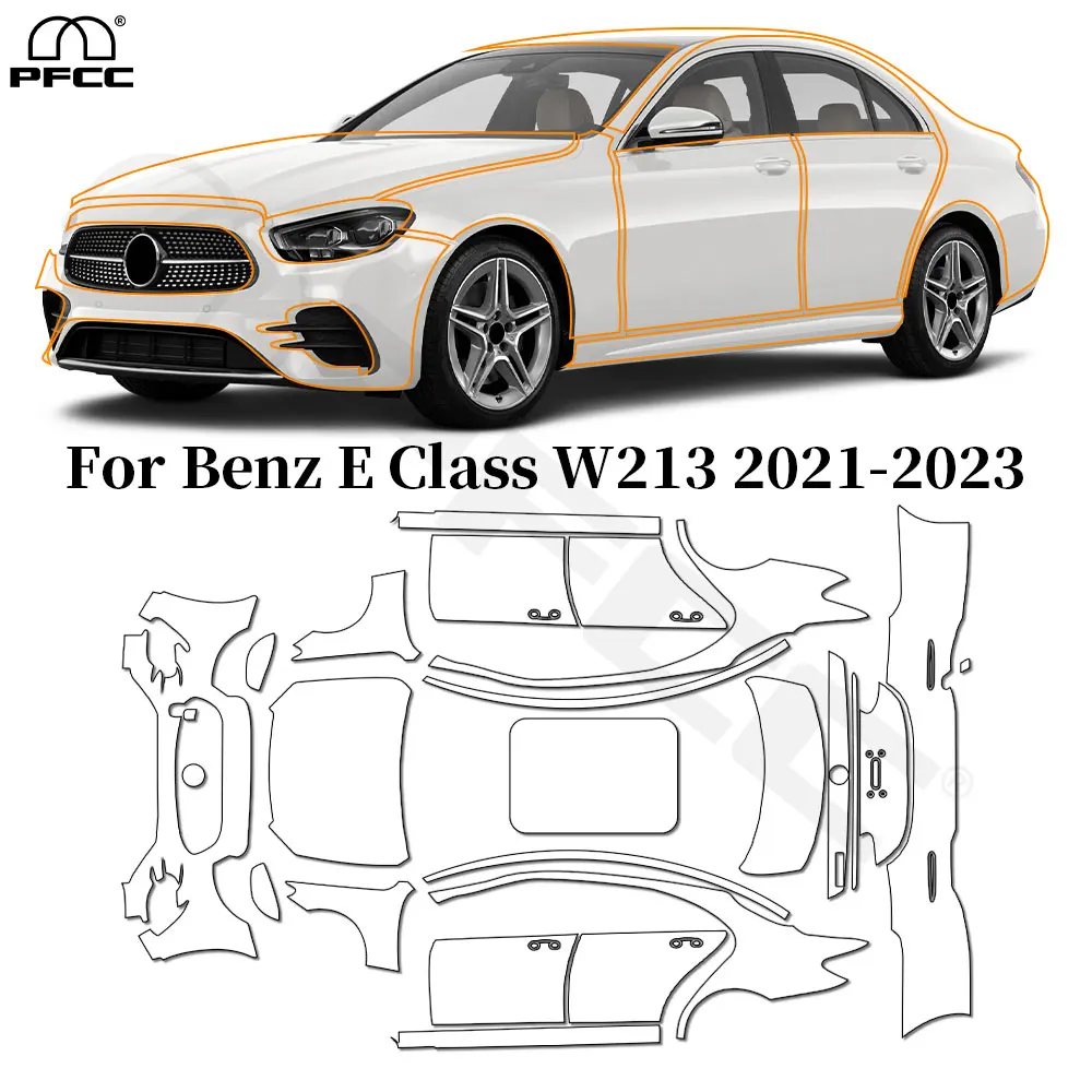 

For Mercedes Benz E Class W213 2021-2023 Anti-scratch TPU Paint Protection Film Pre-cut PPF Car Body Clear Bra Resistant Cover