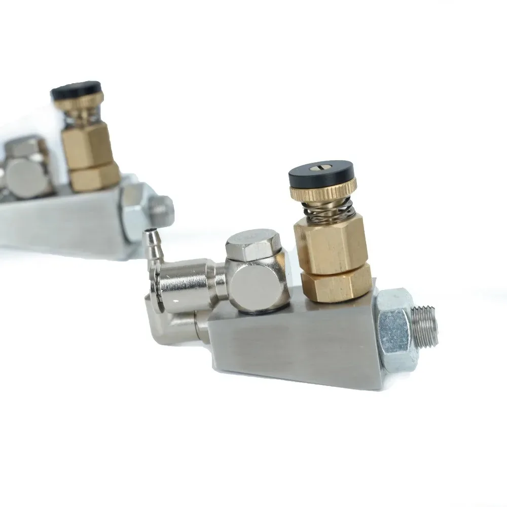 Air Atomizing Nozzle, Stainless Steel Mist Spray Nozzle Adjustable Air Water Atomizer for Humidification Dust Removal Cooling