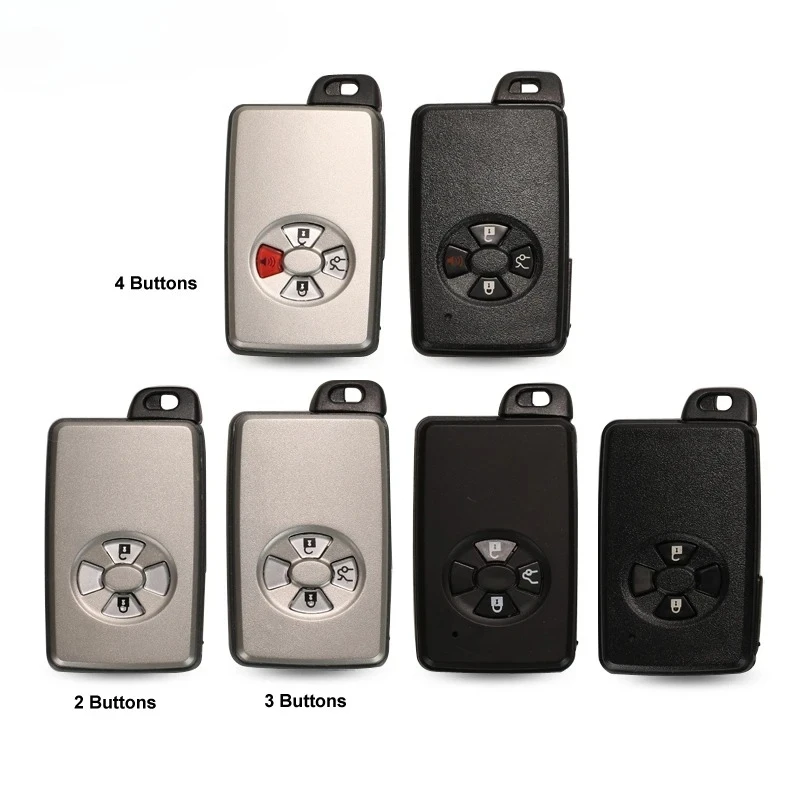 

Toyota Avalon Camry Highlander Crown Corolla Смарт-карта Дистанционный автомобильный ключ-брелок 2/3/4 кнопки Черный/белый чехол