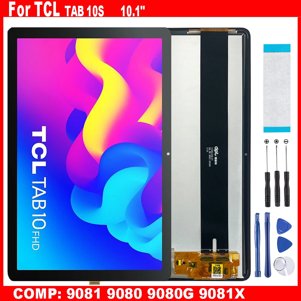 

ЖК-дисплей 10,1 дюйма для TCL TAB 10S 9081 9080 9080G 9081X, дисплей с сенсорным экраном и дигитайзером, сменная стеклянная панель в сборе