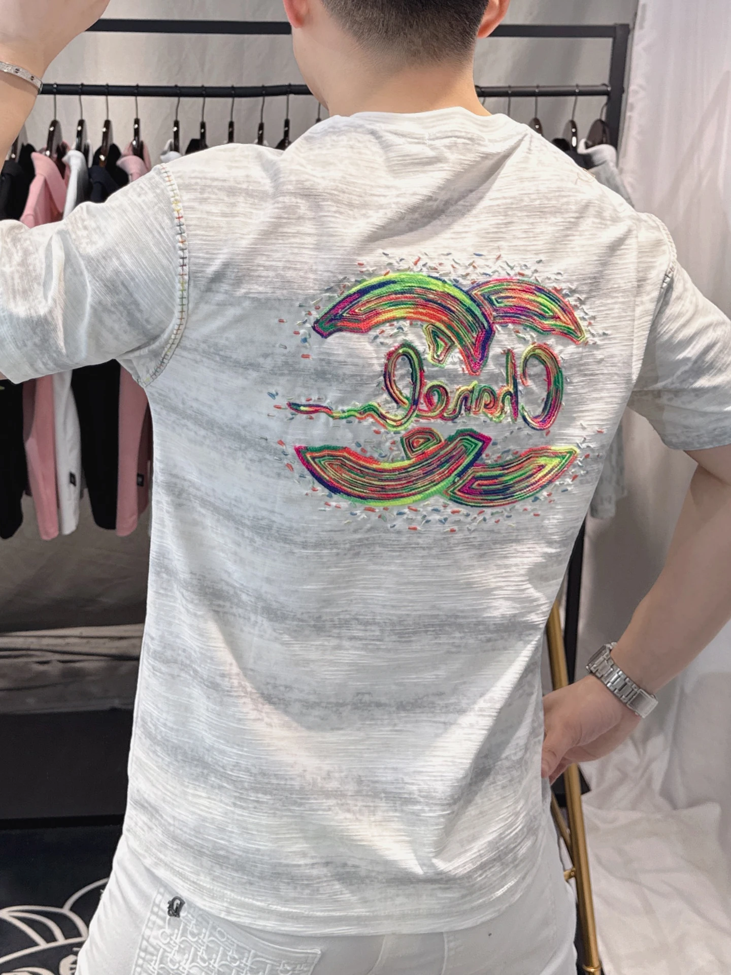 

Мужская летняя футболка American Sle Loose Casual с коротким рукавом, новая модная коллекция, дышащая, влагоотводящая, комфортная, мягкая, из полиэстера.